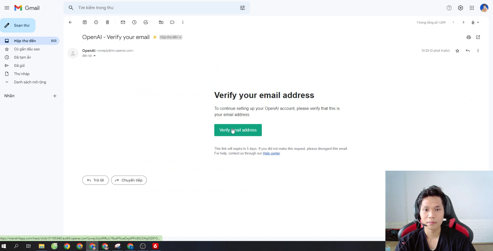 an vao day de xac nhan email
