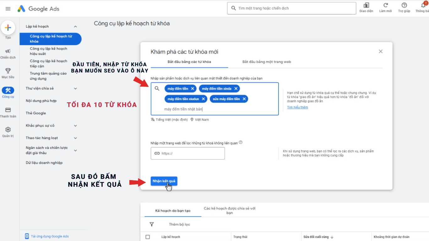 Cach Su Dung Google Keyword Planner 1