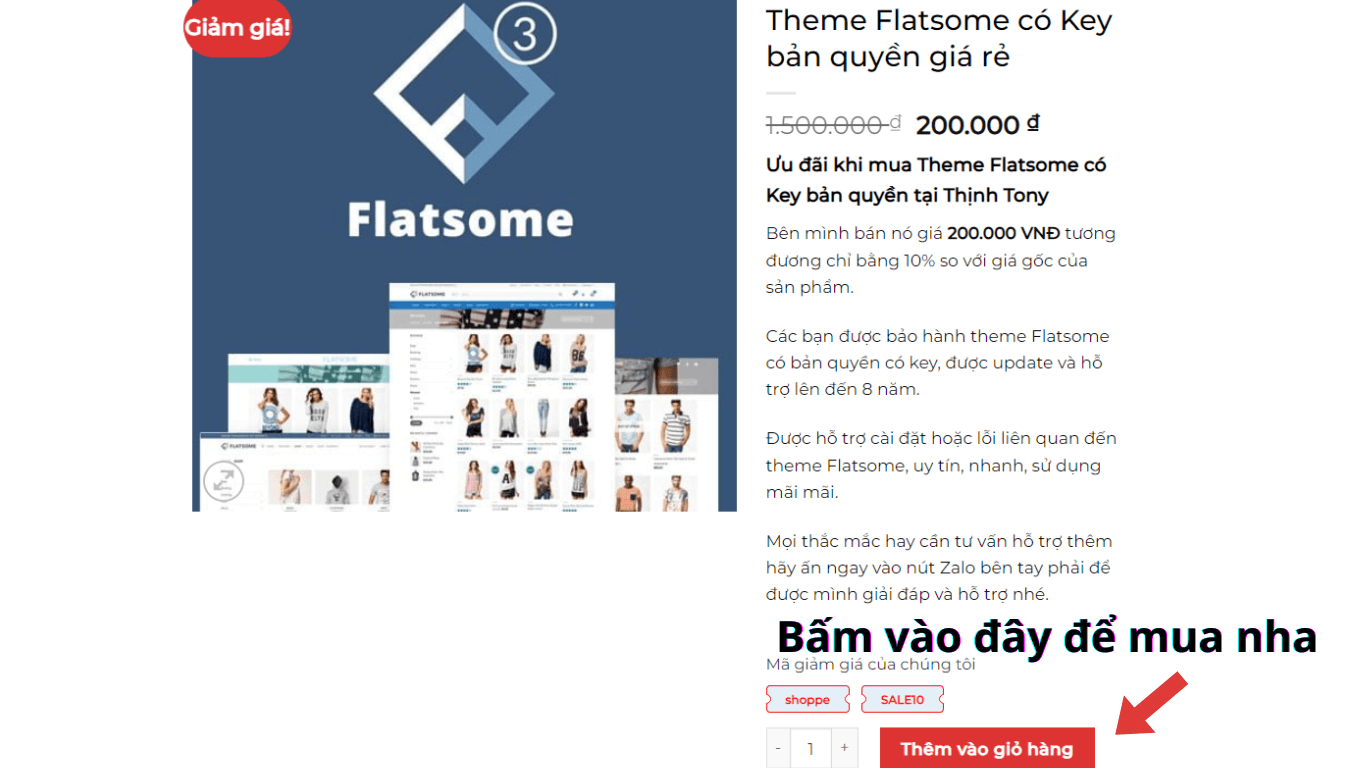 Cach mua theme Flatsome