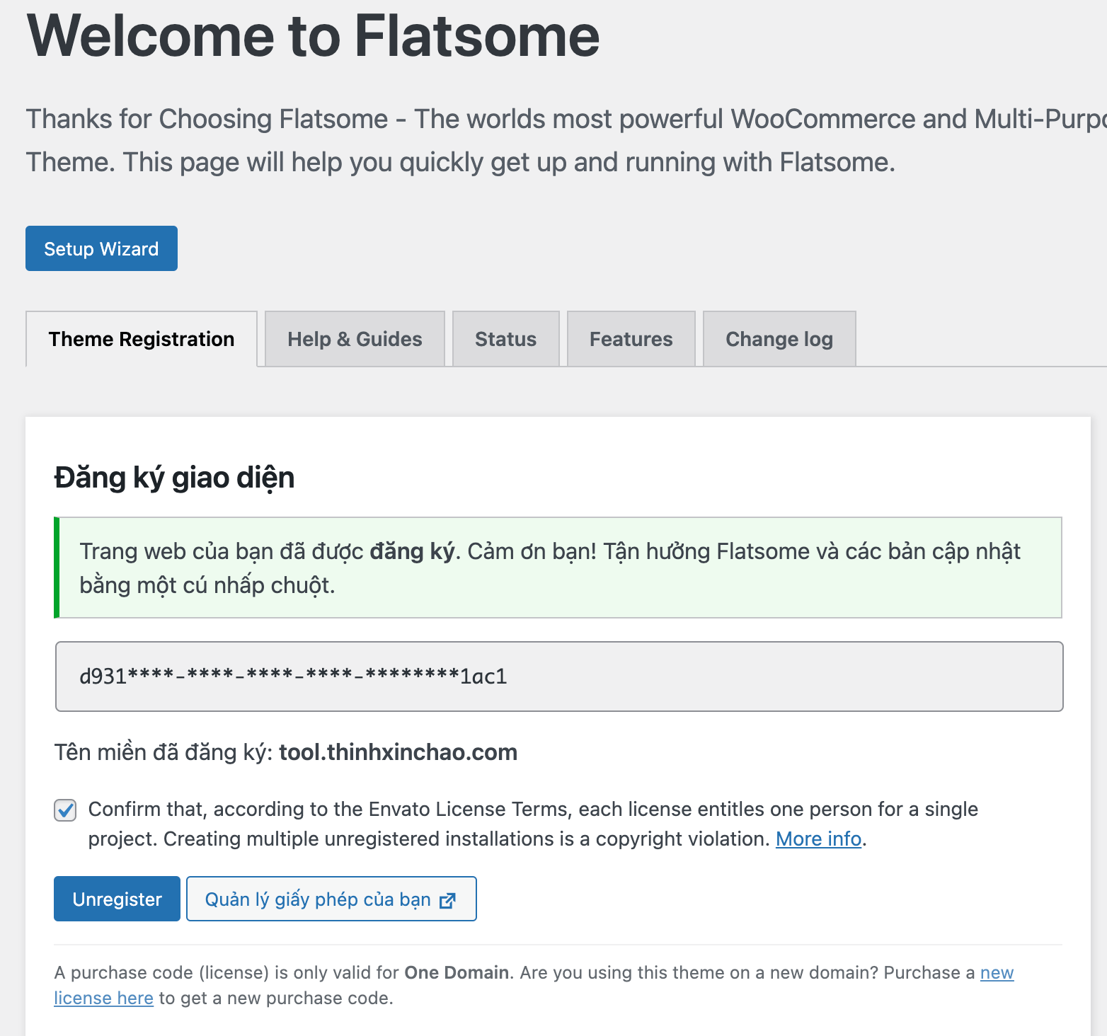 Theme Flatsome co Key ban quyen chinh hang