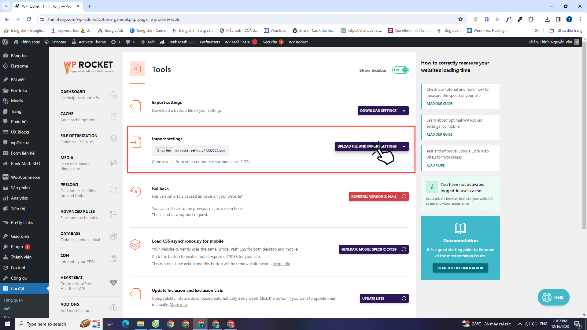 Plugin Wp Rocket | Tăng Tốc Website x100