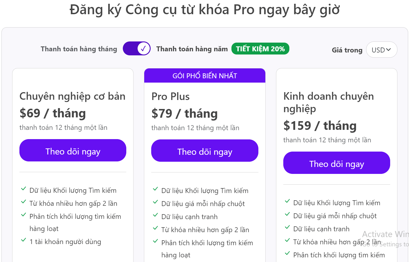 Tài Khoản Keywordtool Gia keywordtool