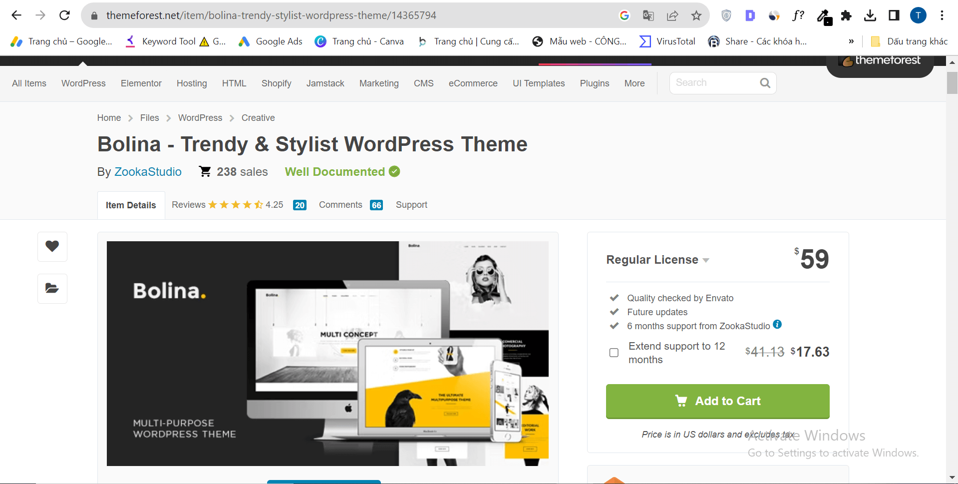 Theme Bolina Trendy Stylist