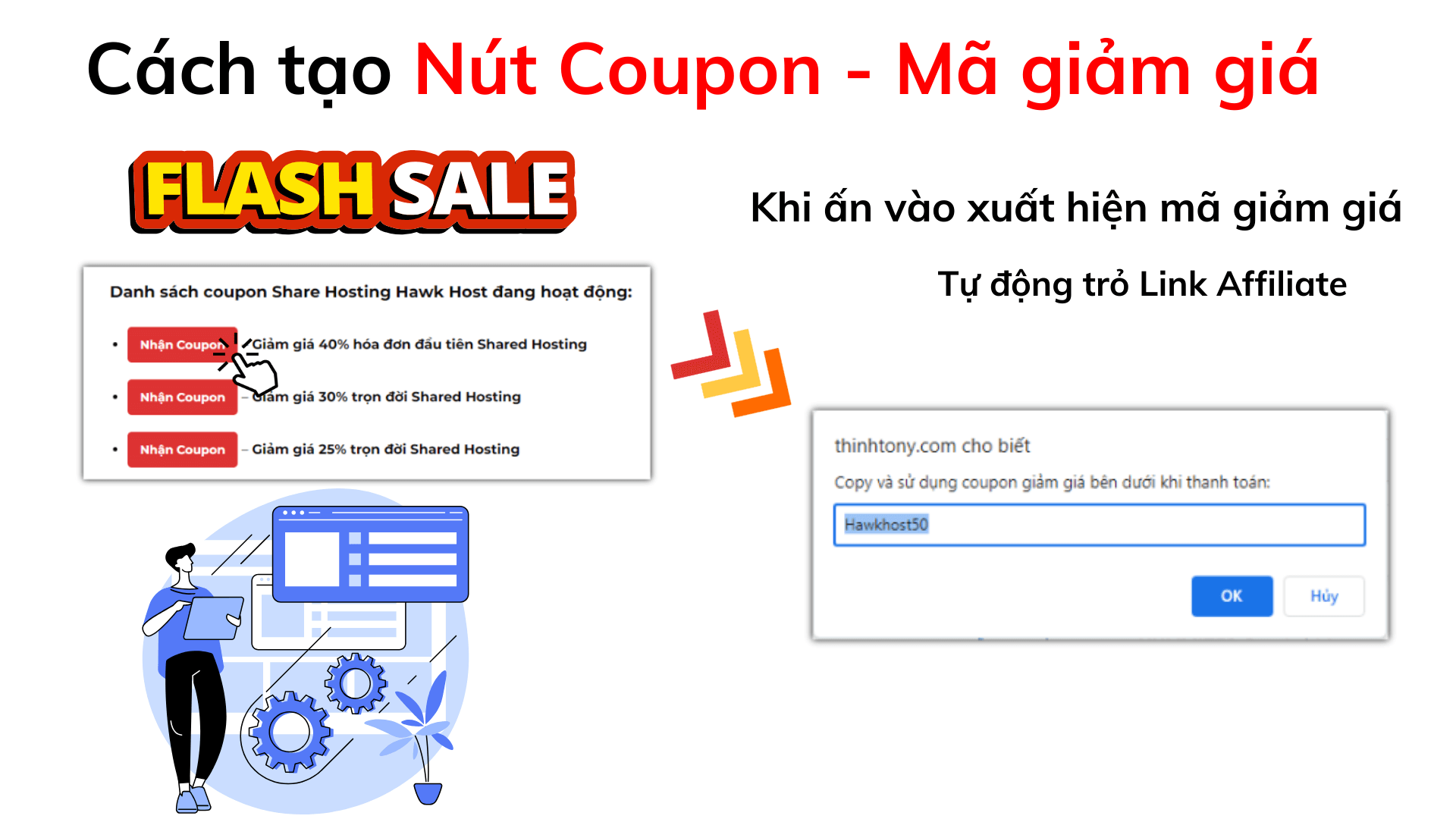 Cach Tao Nut Ma Giam Gia Khi An Vao Xuat Hien Ma Giam Gia Va Tu Dong Mo Link Affiliate Marketing