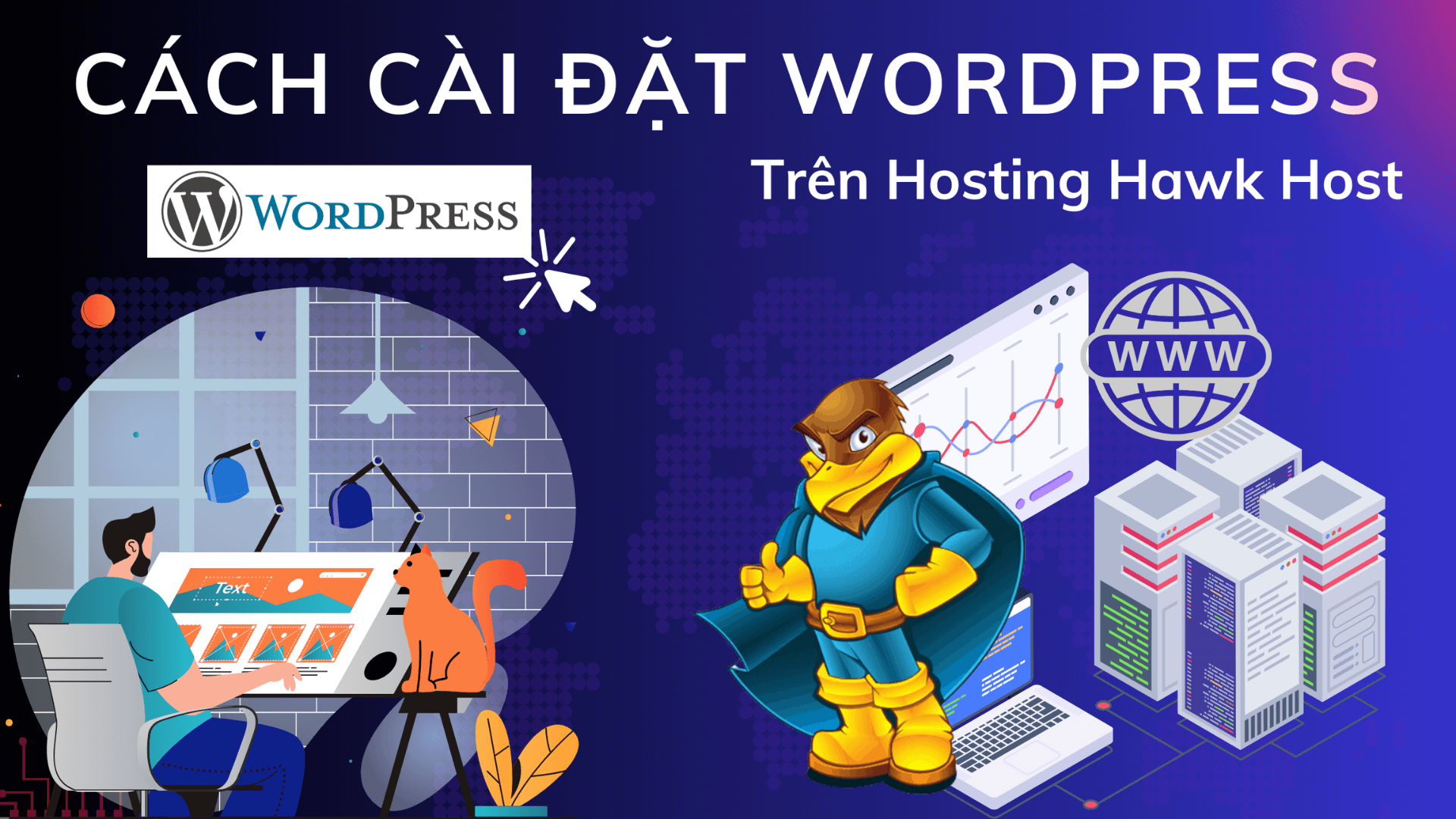 Huong Dan Cai Dat WordPress Tren Hawk Host 5 phut 2