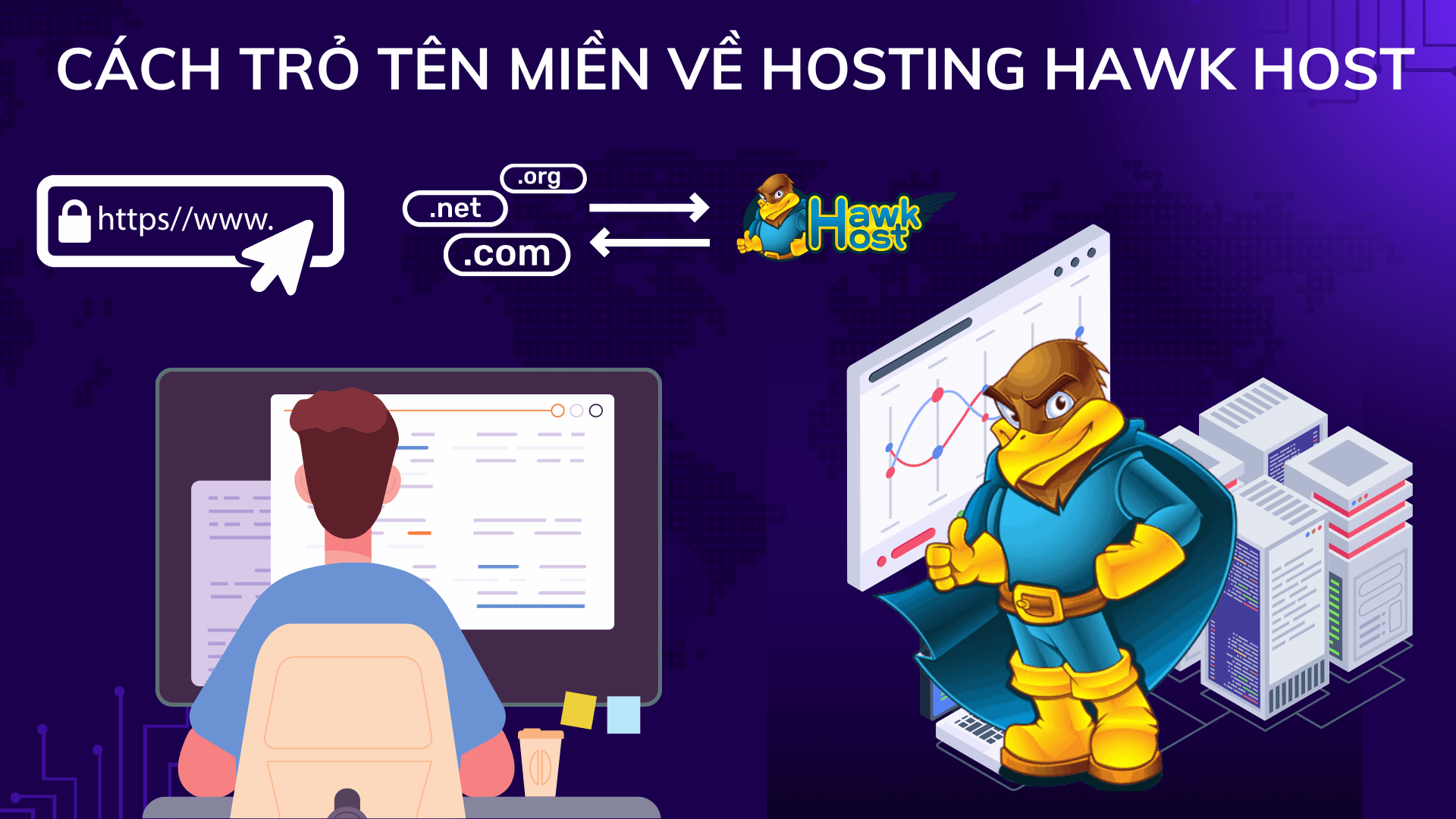 Huong Dan Tro Ten Mien Ve Hosting Hawk Host 1