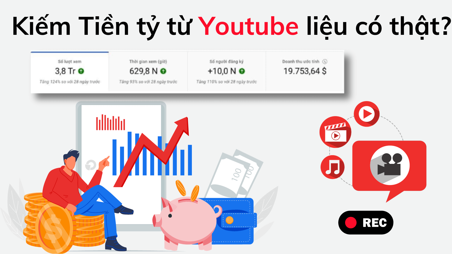 Kiem Tien Online tren Youtube ra tien ty