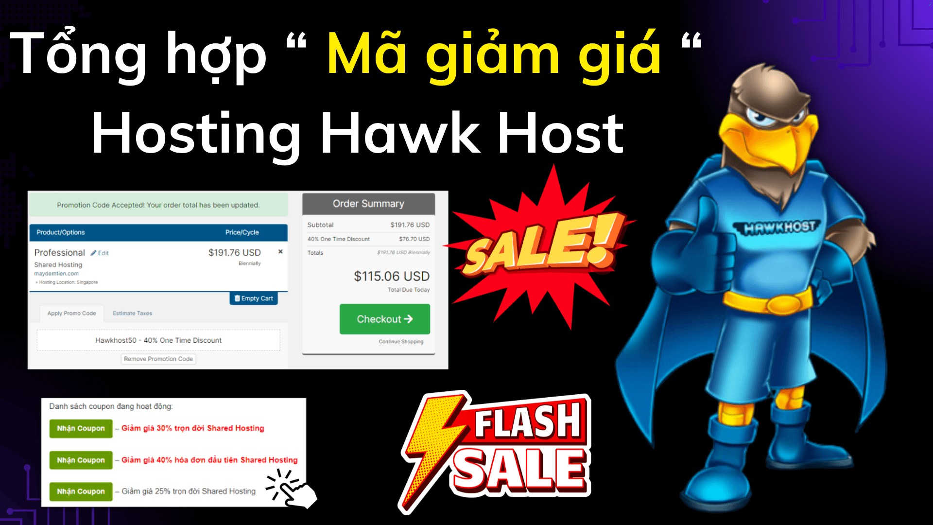 Tổng hợp Hawk Host Coupon - Giảm giá 40% Hosting, có coupon trọn đời Tong hop Hawk Host Coupon Giam gia 40 Hosting co coupon tron doi 2