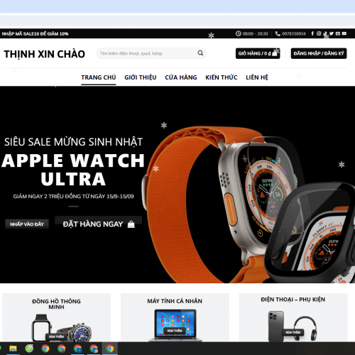 Dự án cộng đồng Web số 1: Shop Di Động, Latop