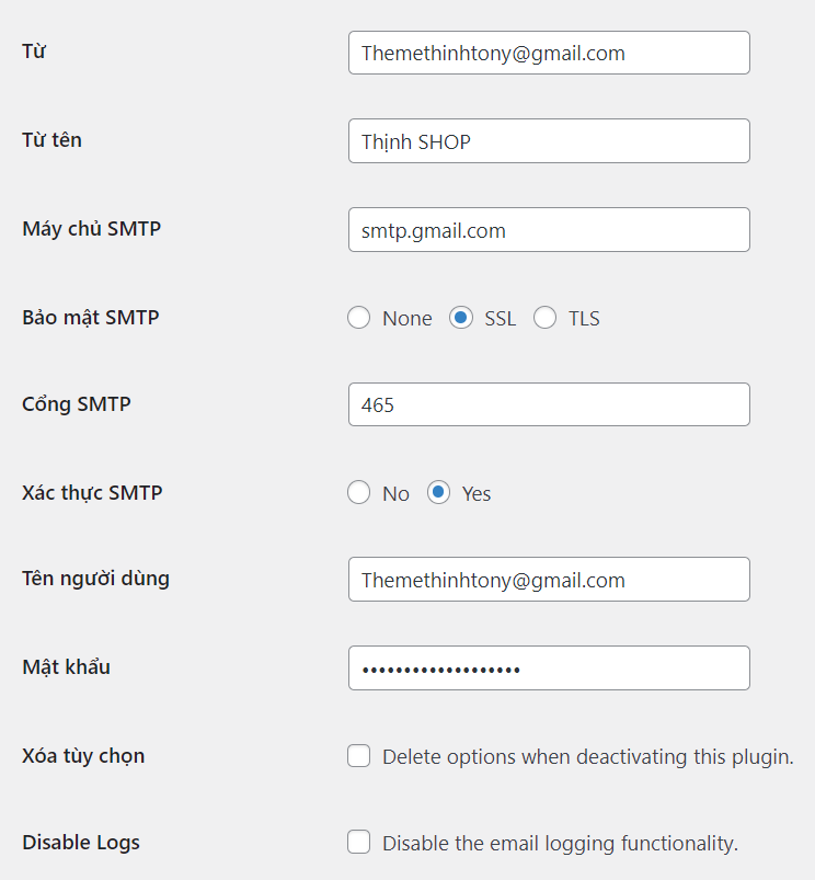 Dự án cộng đồng Web số 1: Shop Di Động, Latop Cai dat SMTP