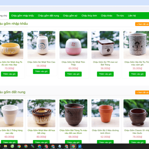 Mẫu Website Chuyên Bán Chậu Cảnh Mau Website Chuyen Ban Chau Canh1
