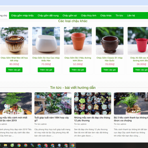 Mẫu Website Chuyên Bán Chậu Cảnh Mau Website Chuyen Ban Chau Canh2