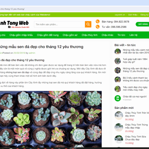 Mẫu Website Chuyên Bán Chậu Cảnh Mau Website Chuyen Ban Chau Canh4
