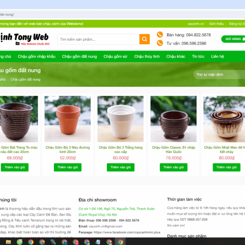 Mẫu Website Chuyên Bán Chậu Cảnh Mau Website Chuyen Ban Chau Canh6