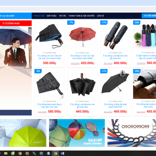 Mẫu Website Shop Áo Mưa Mau Website Shop Ao Mua1
