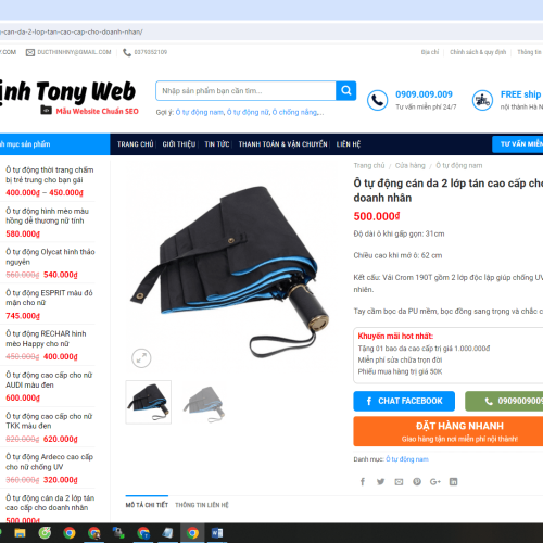 Mẫu Website Shop Áo Mưa Mau Website Shop Ao Mua3