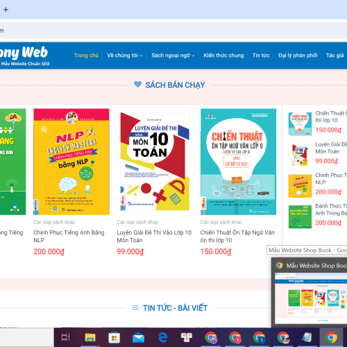Mẫu Website Shop Book Mau Website Shop Book2