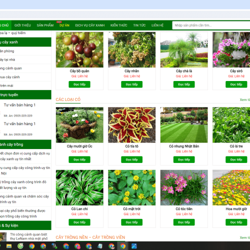 Mẫu Website Shop Cây Cảnh Mau Website Shop Cay Canh2
