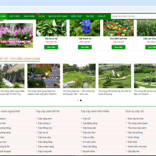 Mẫu Website Shop Cây Cảnh Mau Website Shop Cay Canh3