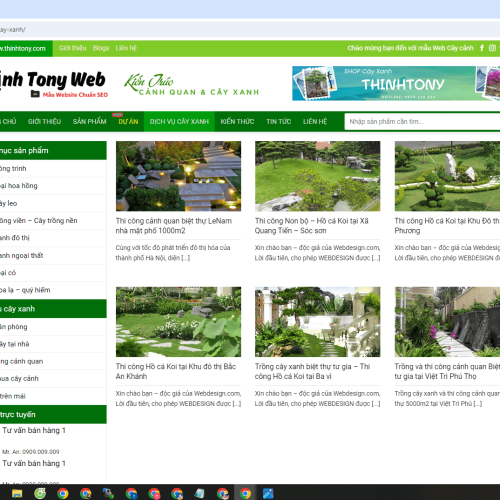Mẫu Website Shop Cây Cảnh Mau Website Shop Cay Canh5