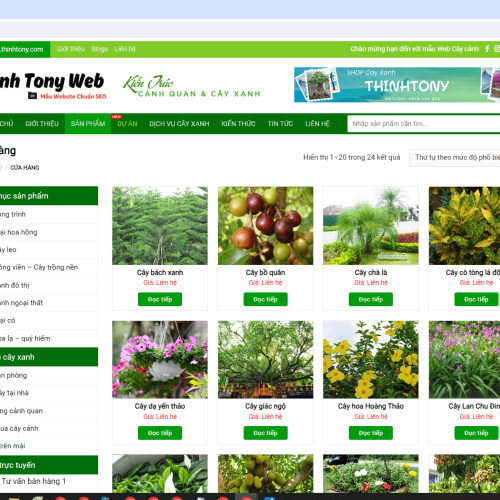 Mẫu Website Shop Cây Cảnh Mau Website Shop Cay Canh6