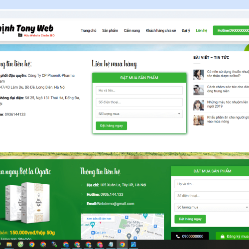 Mẫu Website Shop Dược Phẩm Mau Website Shop Duoc Pham8
