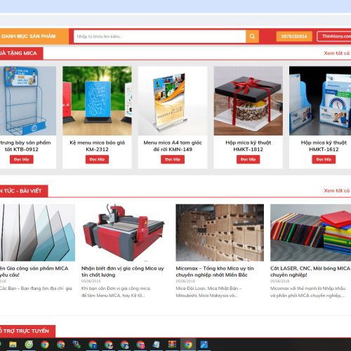 Mẫu Website Shop MICA Mau Website Shop MICA2