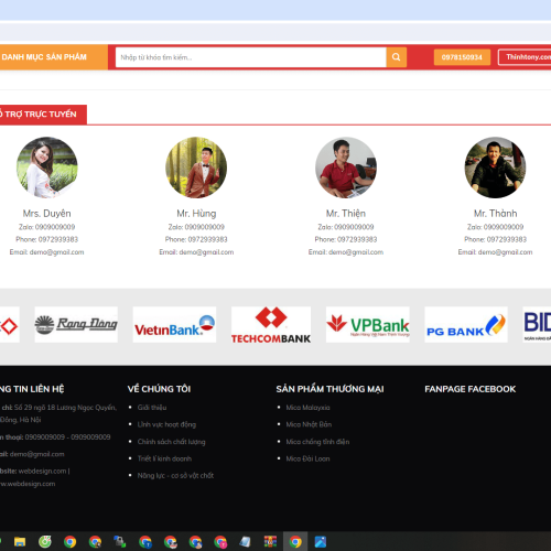 Mẫu Website Shop MICA Mau Website Shop MICA3