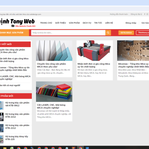 Mẫu Website Shop MICA Mau Website Shop MICA4