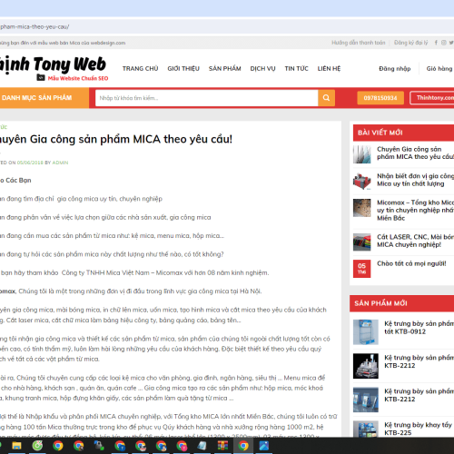 Mẫu Website Shop MICA Mau Website Shop MICA5