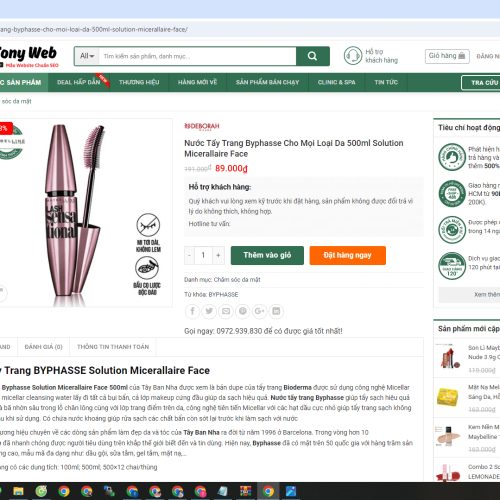 Mau Website Shop My Pham Hasaki6