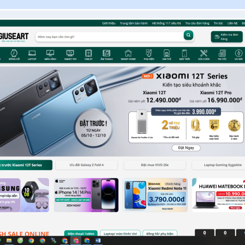 Mẫu Website Giống Web Hoàng Hà Mobile Giá Tốt Mau Website giong Web Hoang Ha Mobile