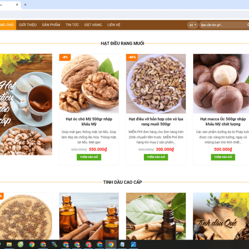 Mau Website Shop Hat Dieu2