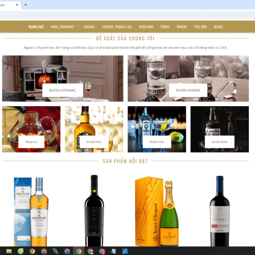 Mẫu Website Shop Rượu Mau Website Shop Ruou1