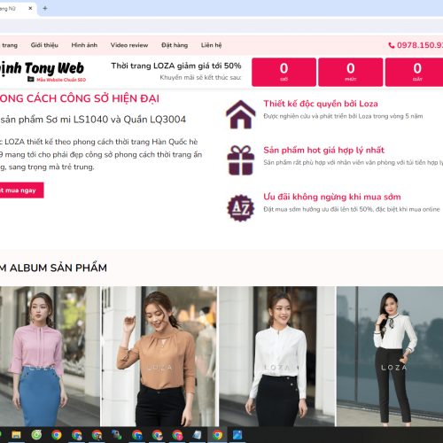 Mẫu Website Thời Trang Nữ Mau Website Thoi Trang Nu1