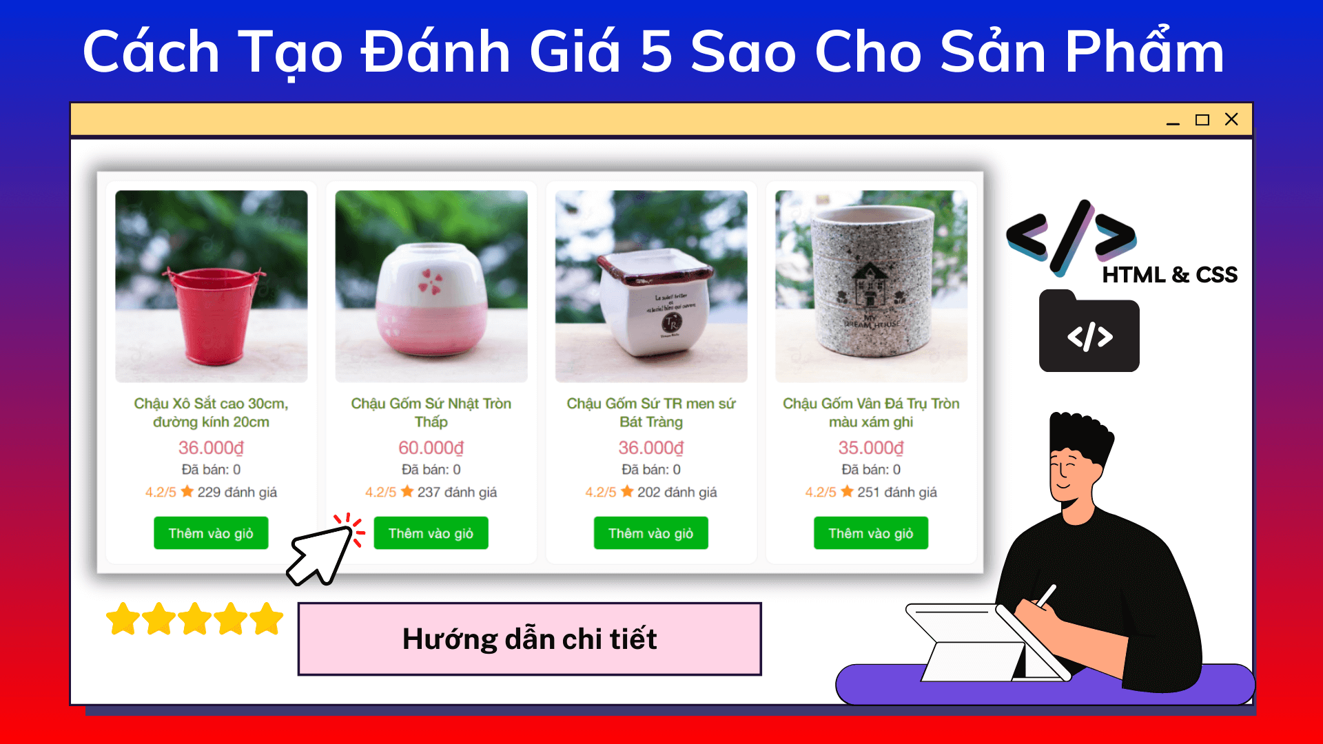 Cách Tạo Đánh Giá 5 Sao Cho Sản Phẩm Có Trên Web Shop