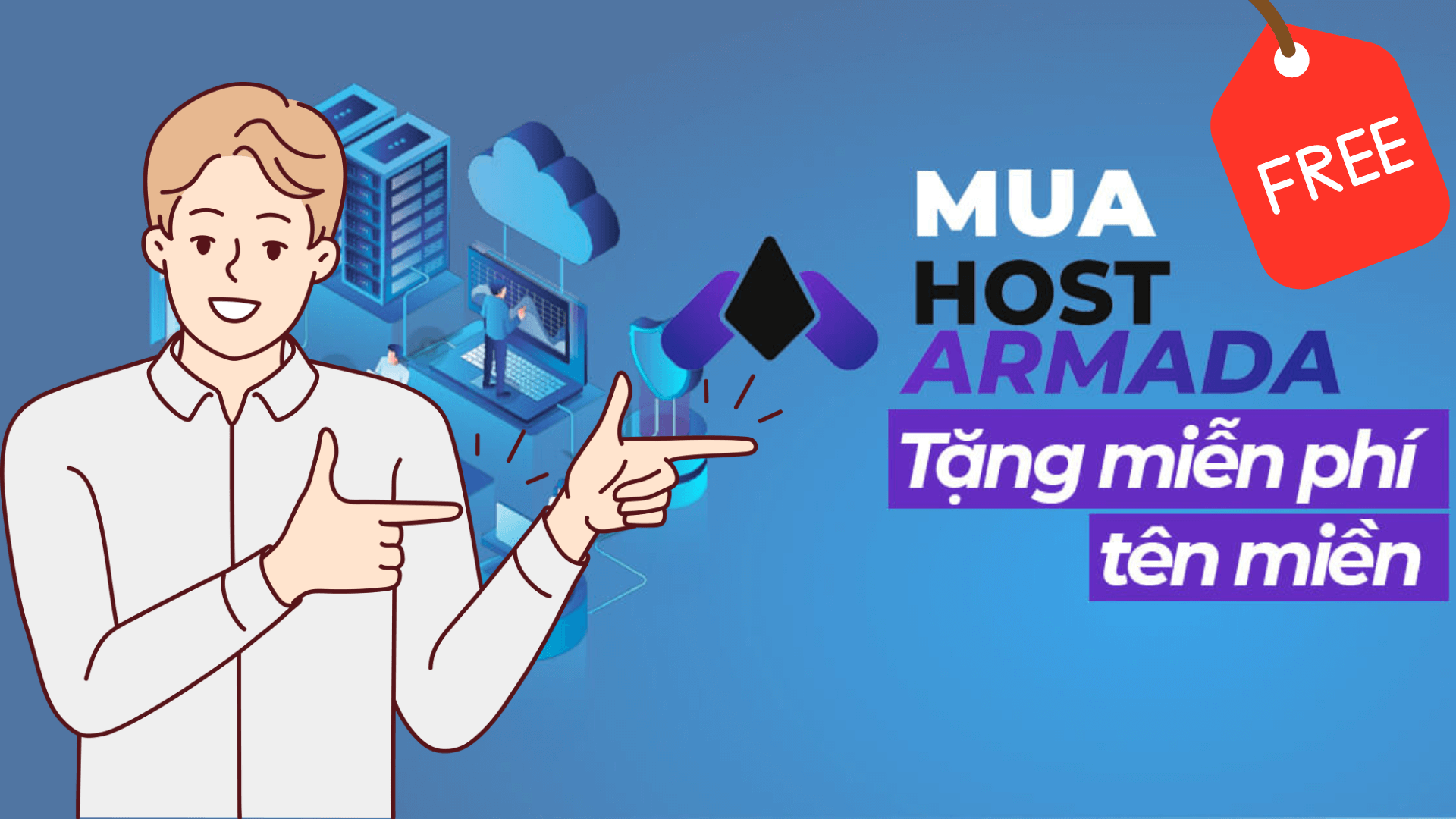 Host Armada tang mien phi ten mien .COM NET ORG .ONLINE