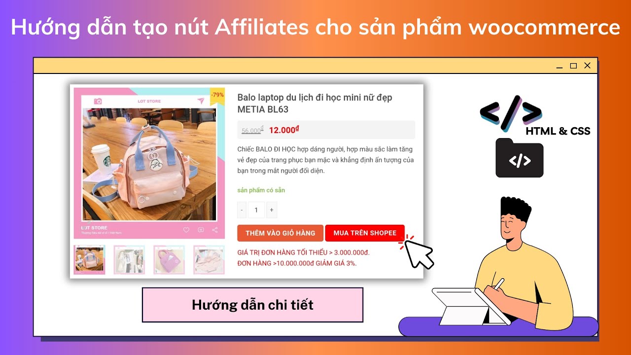 Cách tạo nút Affiliates cho sản phẩm Woocommerce trên Website Bán Hàng