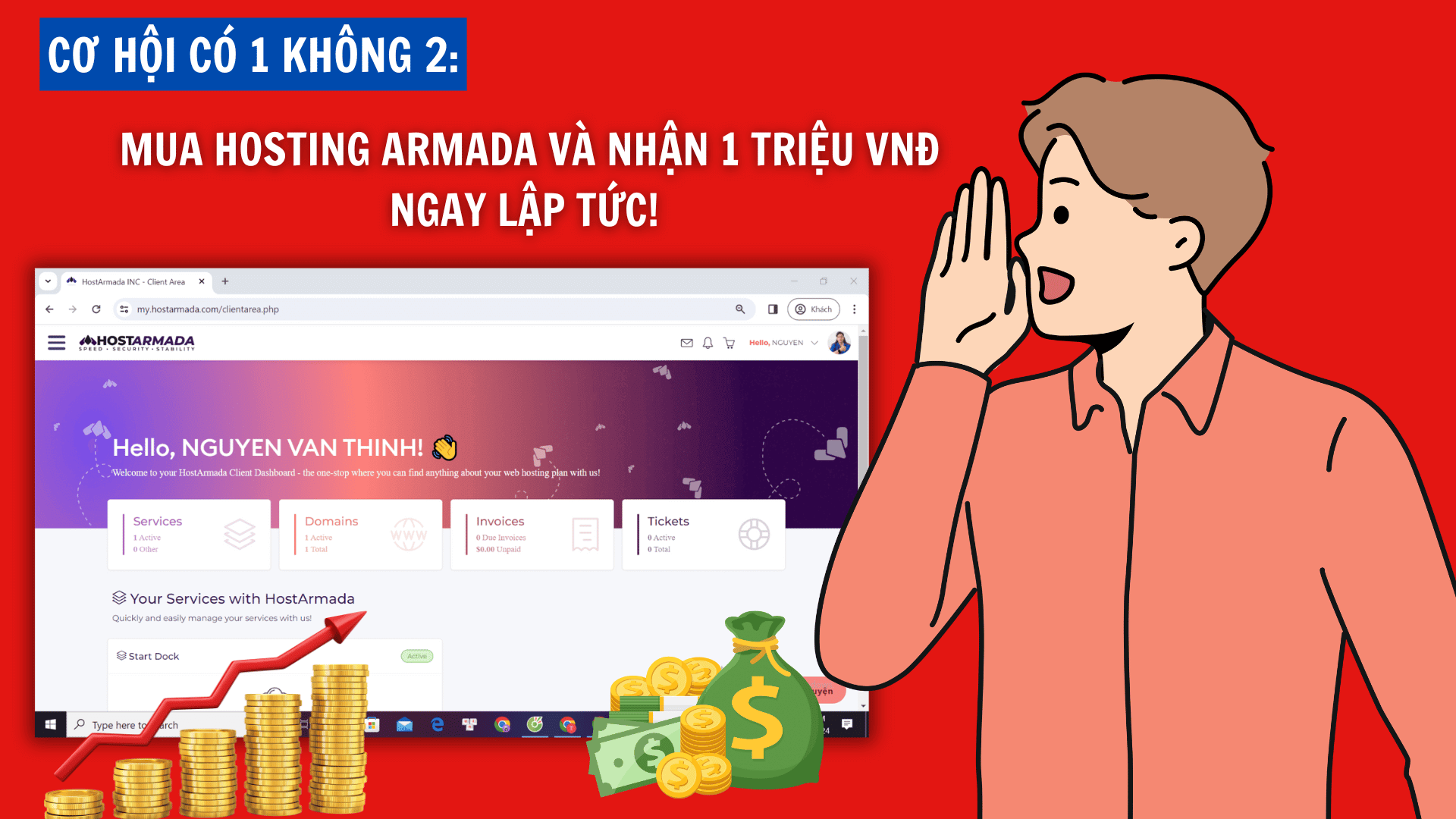 Cơ hội có 1 không 2: Mua Hosting Armada và nhận 1 triệu VNĐ ngay lập tức! Co hoi co 1 khong 2 Mua Hosting Armada va nhan 1 trieu VND ngay lap tuc