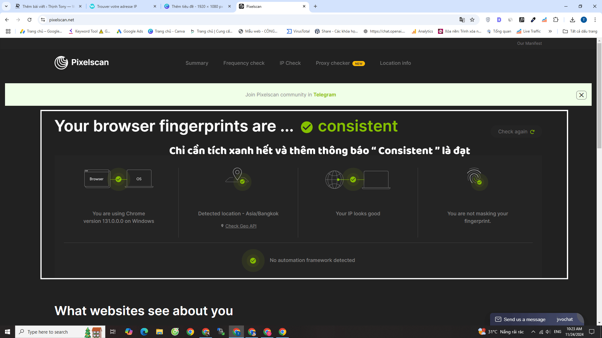 Check Proxy tai trang Web
