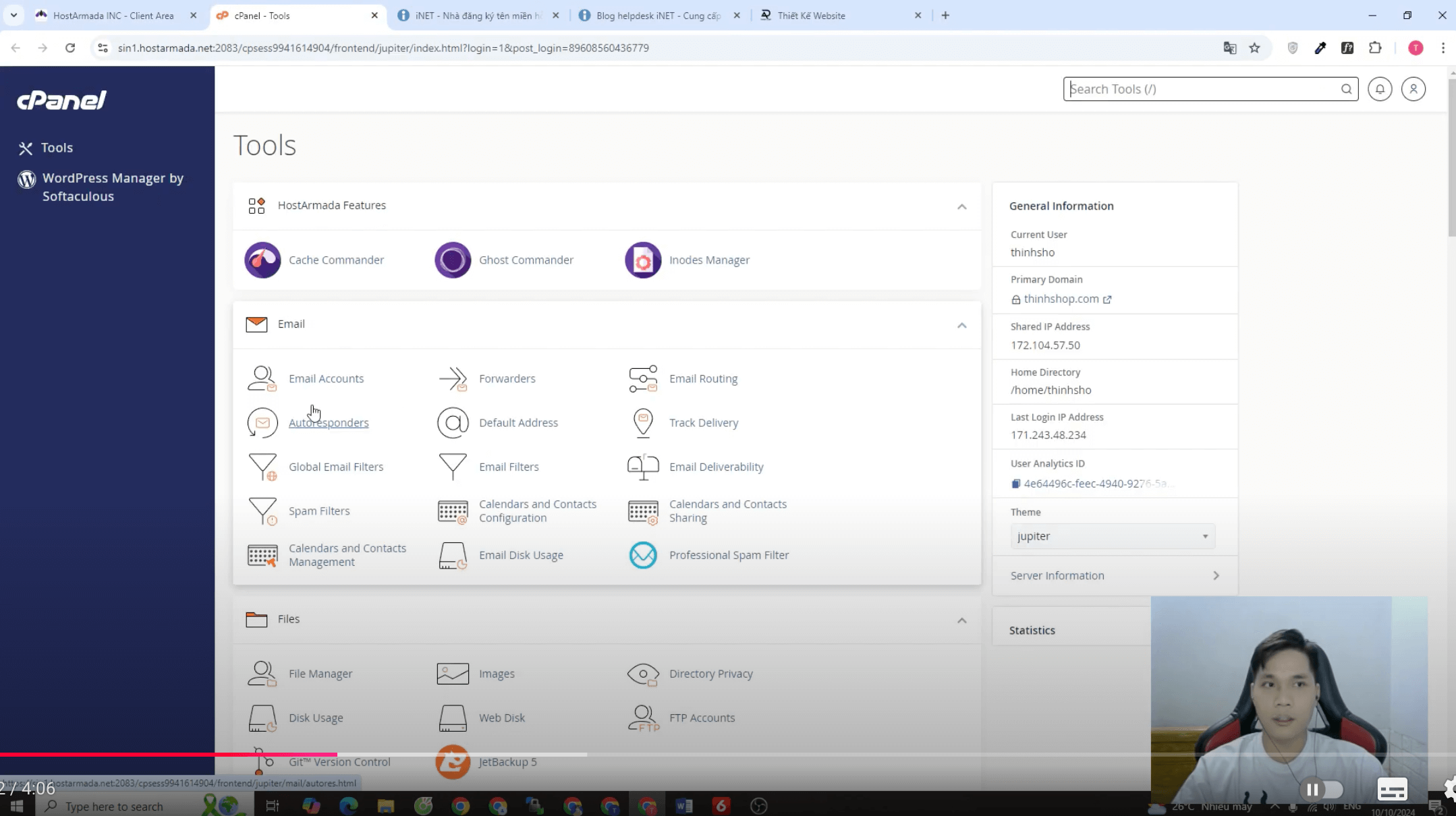 Cách Thêm Nút Like Và Share Facebook Cho Sản Phẩm Bán Trên Website Wordpress? Dang Nhap Vao cPanel