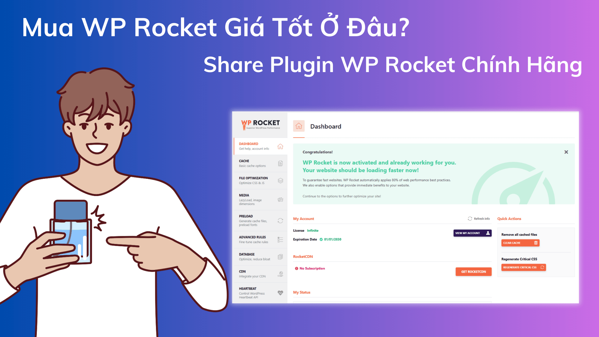 Mua WP Rocket Giá Tốt Ở Đâu? Share Plugin WP Rocket Chính Hãng Mua WP Rocket Gia Tot O Dau