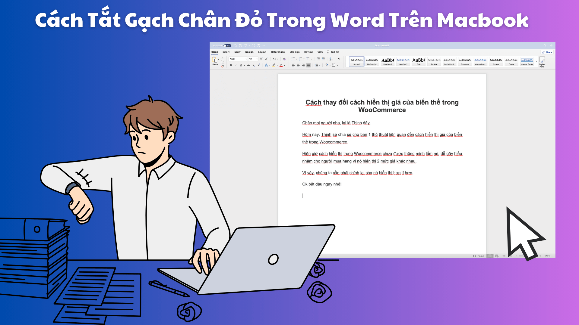 Cach Tat Gach Chan Do Trong Word Tren Macbook