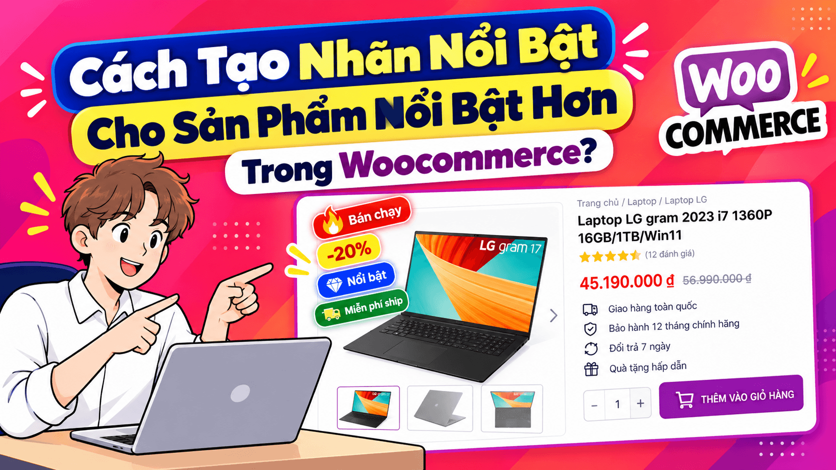 Cach Tao Nhan Noi Bat Cho San Pham Noi Bat Hon Trong Woocommerce