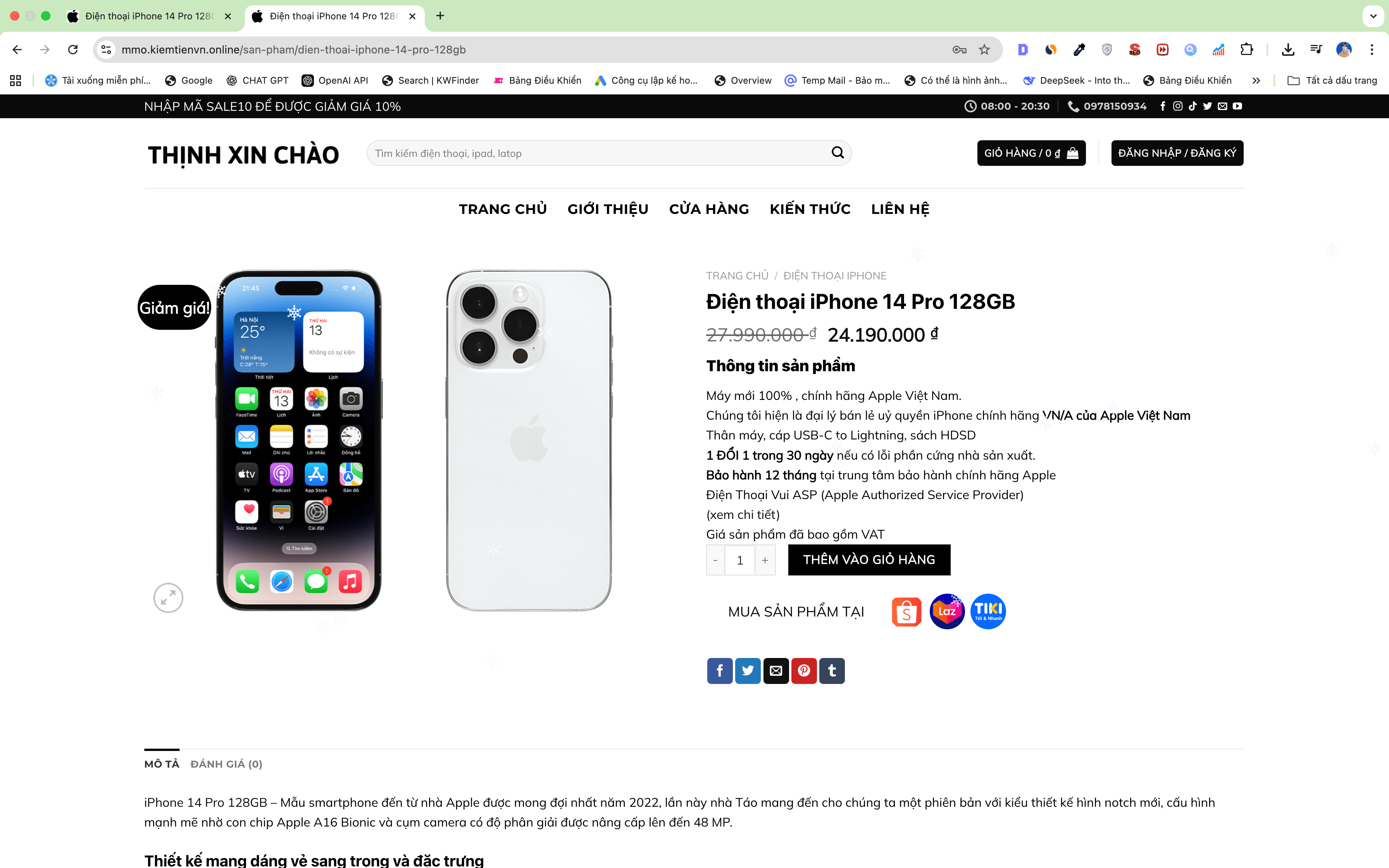 Cách Loại Bỏ Ghim Thanh Edit Product Gây Phiền Phức Trên WooCommerce? Cách Thêm Link Tiếp Thị Liên Kết Shopee, Tiki, Lazada Vào Sản Phẩm Trên Website?