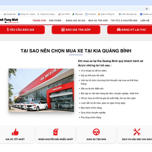 Mẫu Website Bán Xe ôtô KIA Mẫu Website Bán Xe ôtô KIA