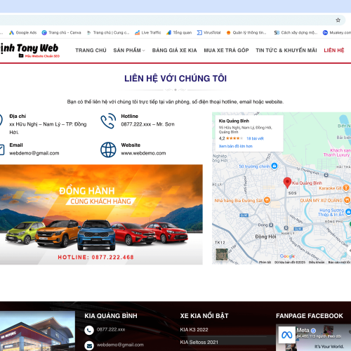 Mẫu Website Bán Xe ôtô KIA Mẫu Website Bán Xe ôtô KIA