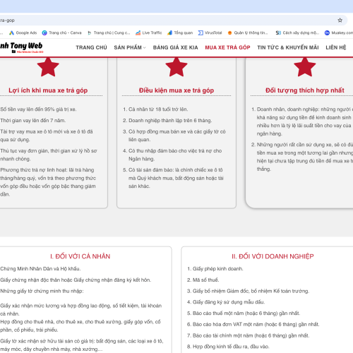 Mẫu Website Bán Xe ôtô KIA Mẫu Website Bán Xe ôtô KIA