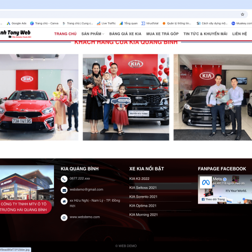 Mẫu Website Bán Xe ôtô KIA Mẫu Website Bán Xe ôtô KIA