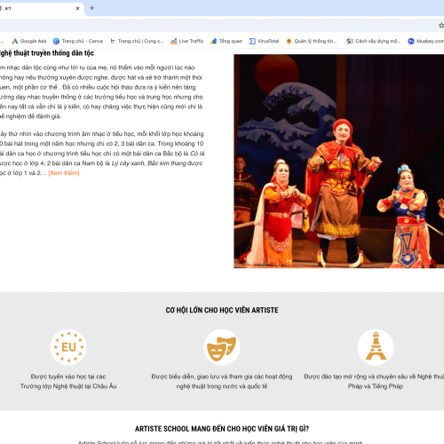 Mẫu Website Trường Dạy Âm Nhạc Chuyên Nghiệp